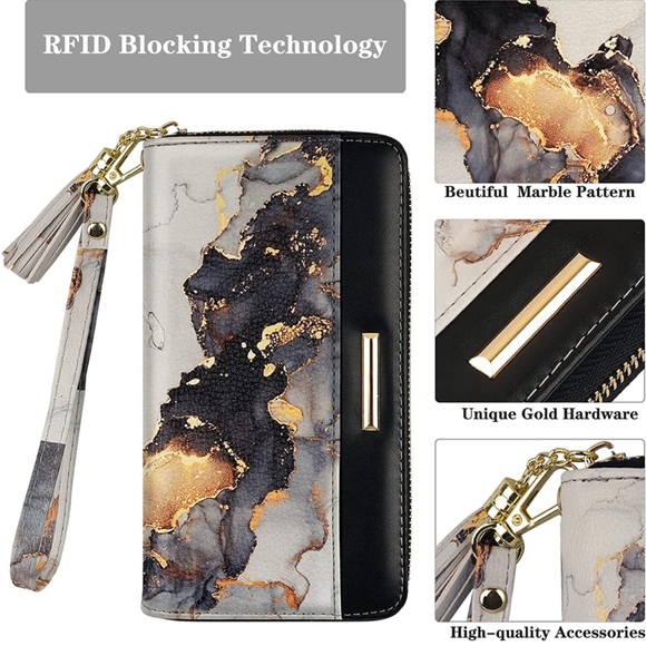 **NIB New In Box** Zip-Around Wristlet/Wallet•RFID blocker organizer - Picture 12 of 16